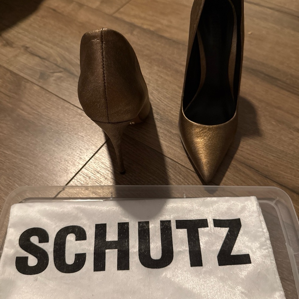 SCHUTZ Women's Metallic Bronze Heels